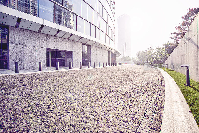 Road in front of the office building